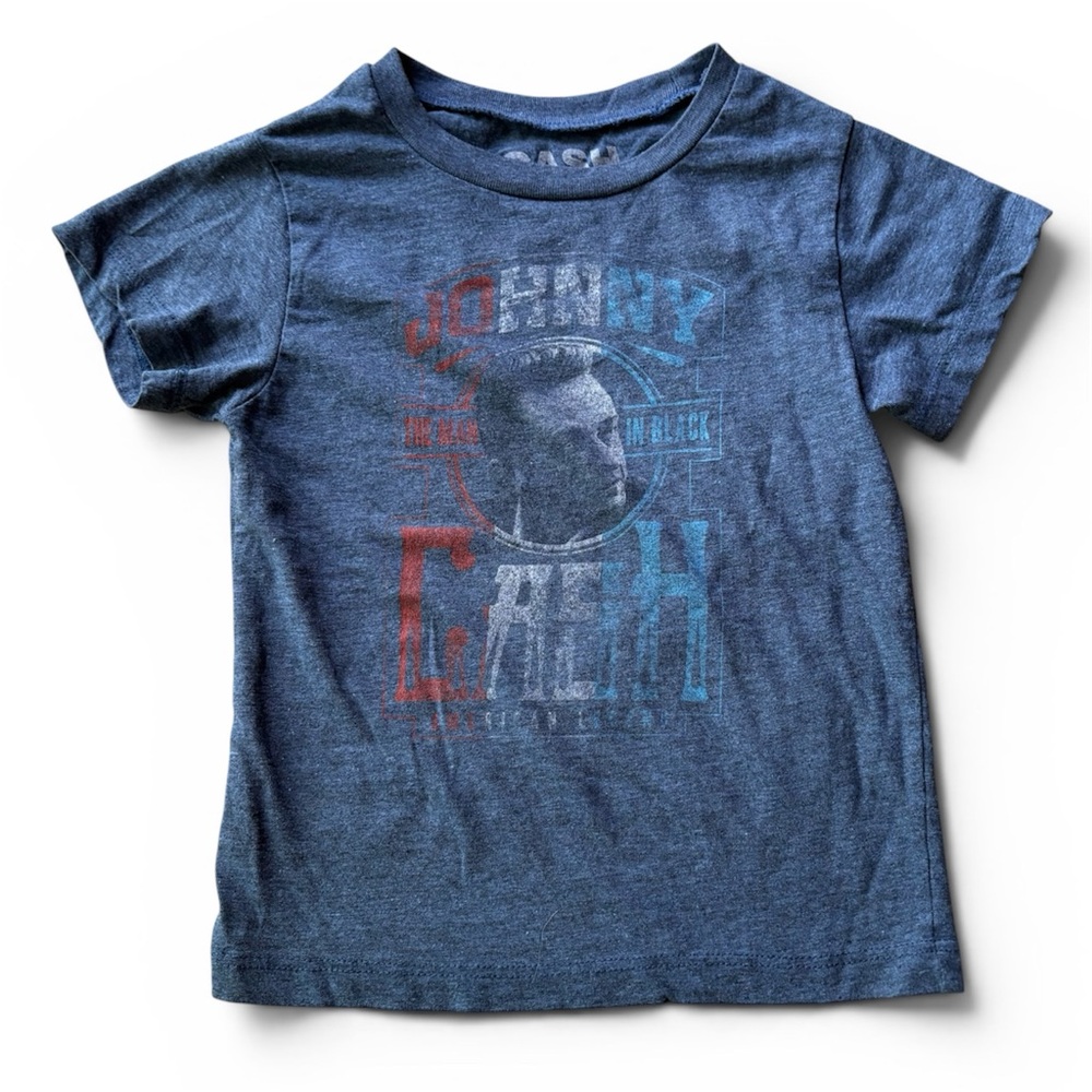 Boys 4T Johnny Cash screened tee American legend the man in black shirt cotton